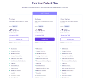 WordPress Hosting Plans by hostinger